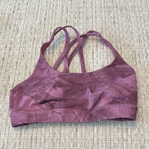 Lululemon Women's Strappy Purple Sports Bra
